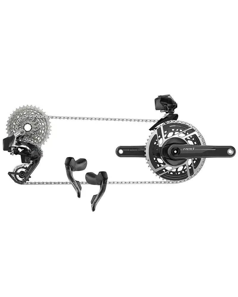 Sram Red AXS E1 2x12v Gruppo Completo (Silver)