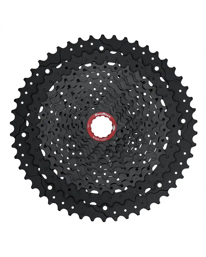 Sunrace Cassetta 12 V 10-50 Mz91 Xd 42T e 50T Alluminio, Nero
