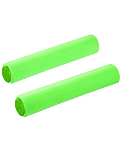 Supacaz Siliconez SL Manopole Schiuma di Silicone Memory 130mm, Verde Fluo