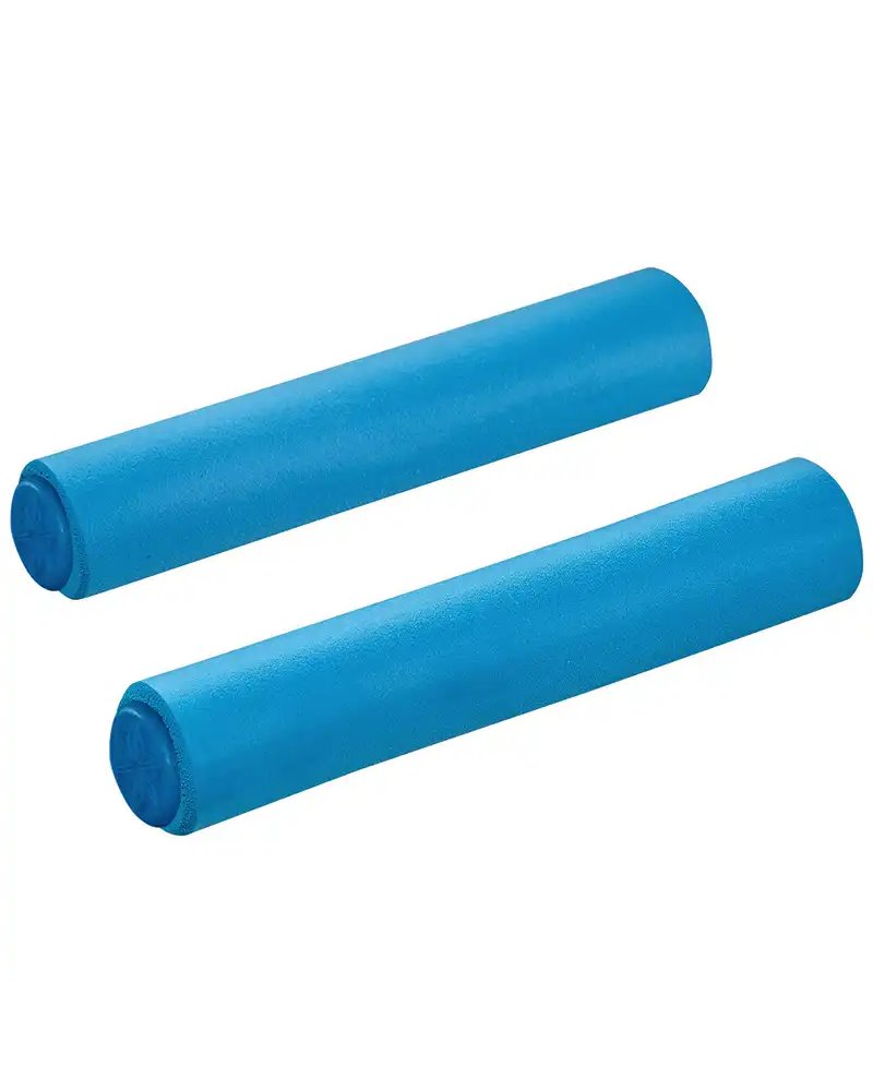 Supacaz Siliconez SL Memory Foam Handlebar Grips 130mm, Neon Blue