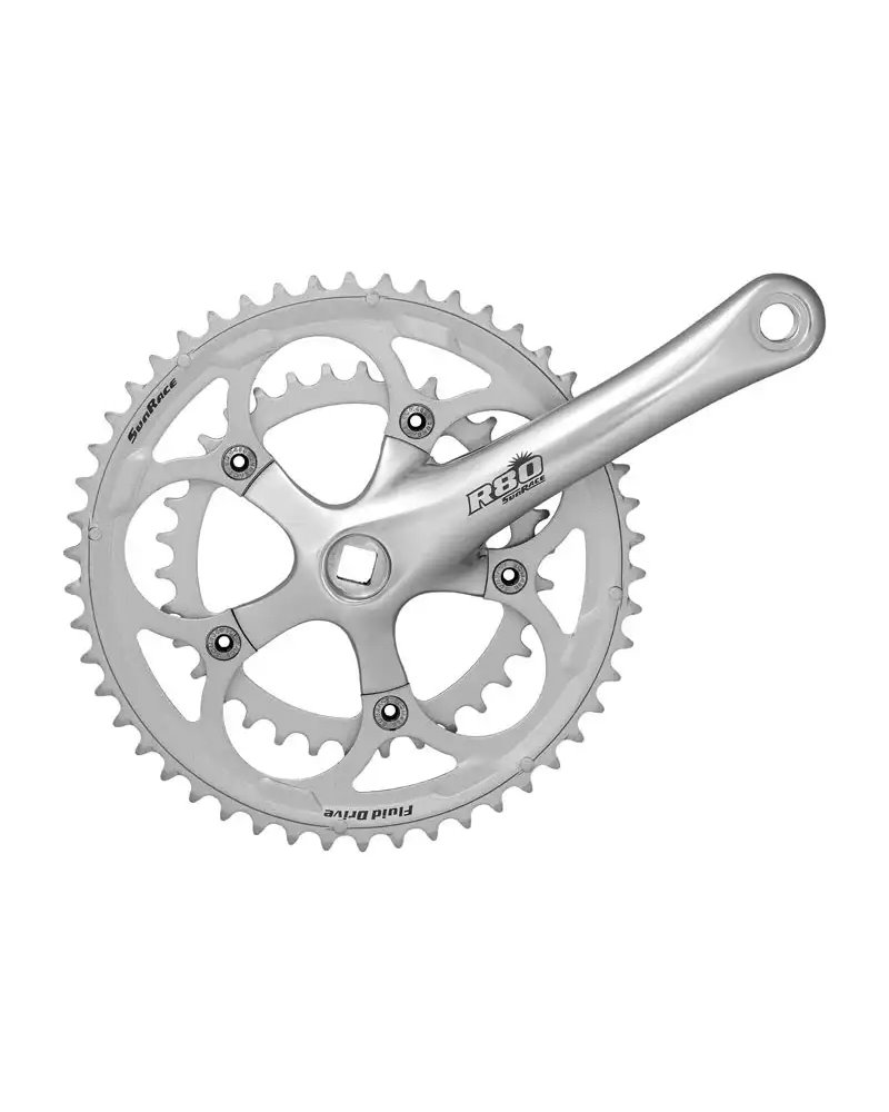 Sunrace Road Crankset 39/53X170, Silver Color