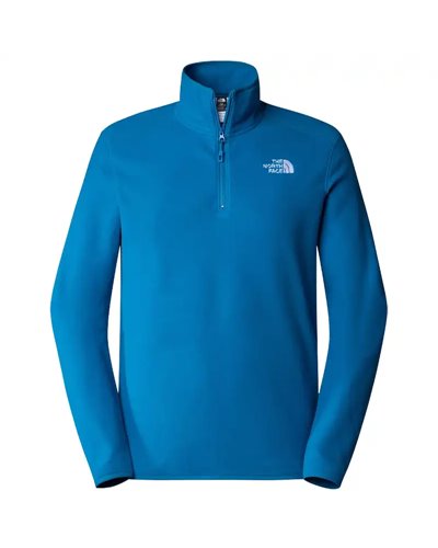 The North Face 100 Glacier Men's Quarter-Zip Fleece, Adriatic Blue