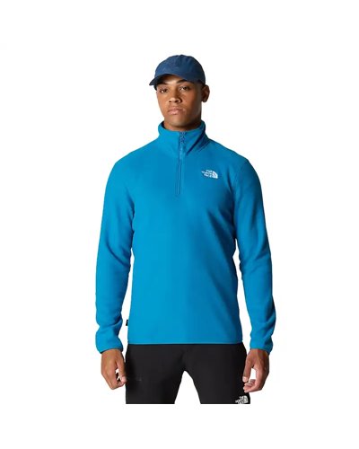 The North Face 100 Glacier Men's Quarter-Zip Fleece, Adriatic Blue