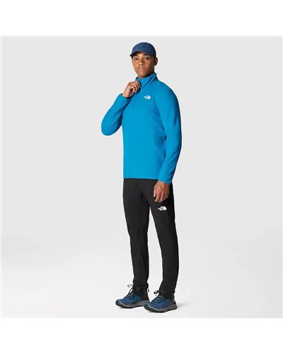 The North Face 100 Glacier Pile Uomo 1/4 Zip, Adriatic Blue