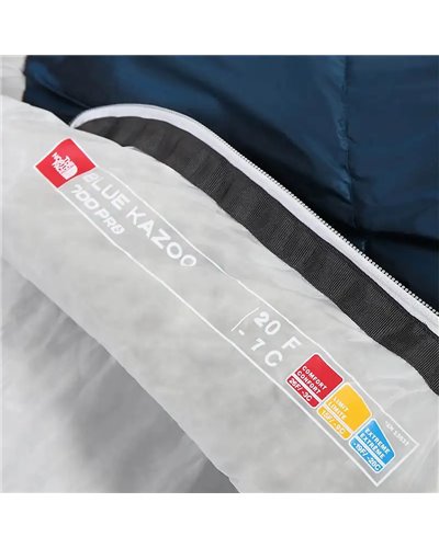 The North Face Blue Kazoo Eco -7°C Sleeping Bag Regular - Right, Banff Blue/Tin Grey