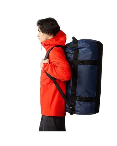 The North Face Base Camp Duffel L Borsone 95 Litri, Summit Navy/TNF Black