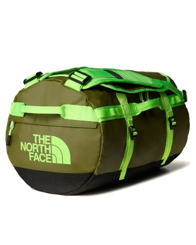 The North Face Base Camp Duffel S Borsone 50 Litri, Forest Olive/Safety Green/TNF Black