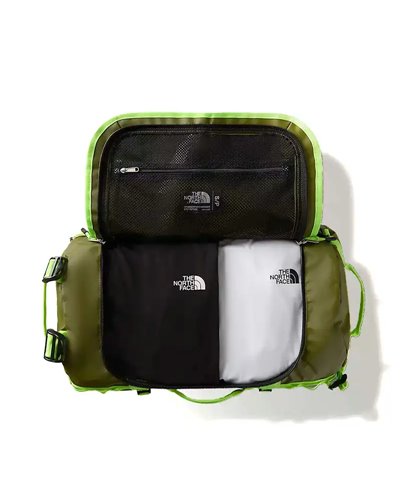 The North Face Base Camp Duffel S - 50 Liters, Forest Olive/Safety Green/TNF Black