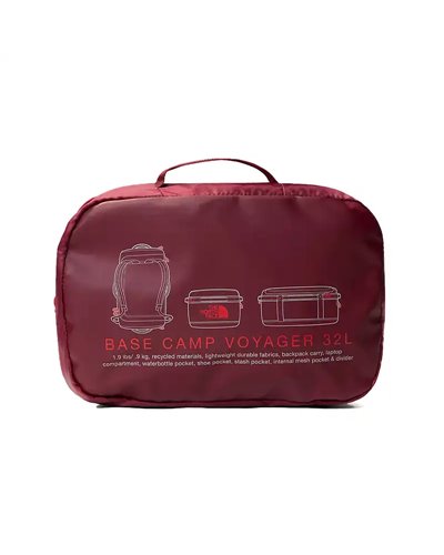 The North Face Base Camp Voyager - 32 Liters, Beetroot/TNF Red