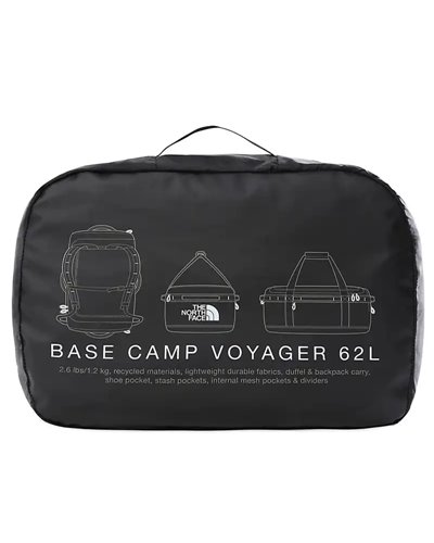 The North Face Base Camp Voyager - 62 Liters, TNF Black/TNF White