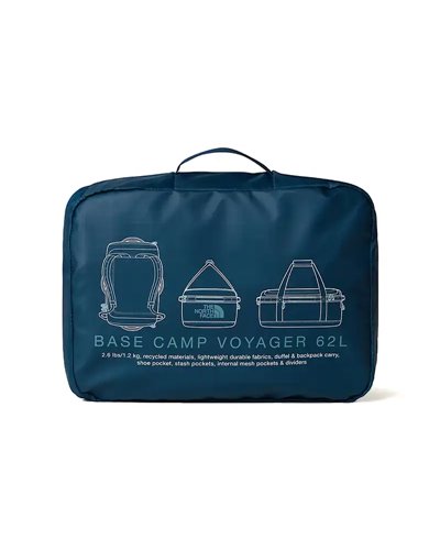 The North Face Base Camp Voyager Borsone 62 Litri, Midnight Petrol/Algae Blue