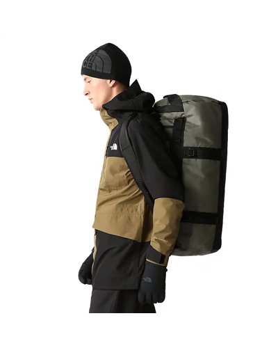The North Face Base Camp Duffel M Borsone 71 Litri, New Taupe Green/TNF Black