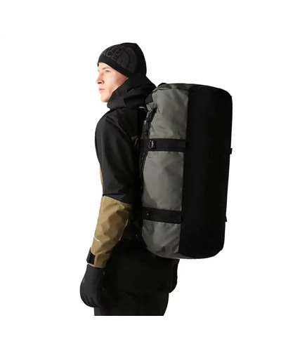 The North Face Base Camp Duffel M Borsone 71 Litri, New Taupe Green/TNF Black