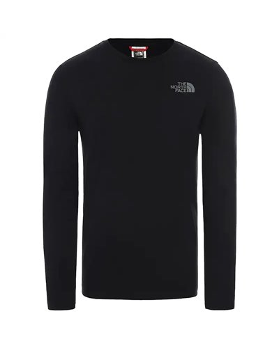 The North Face Easy Tee Men's Long Sleeve, TNF Black/Zync Grey
