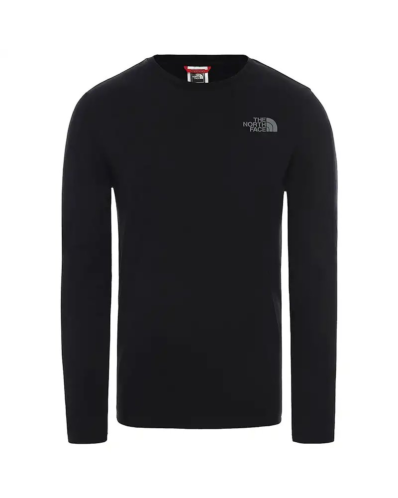 The North Face Easy Tee Men's Long Sleeve, TNF Black/Zync Grey