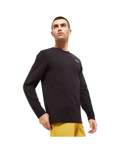 The North Face Easy Tee Men's Long Sleeve, TNF Black/Zync Grey