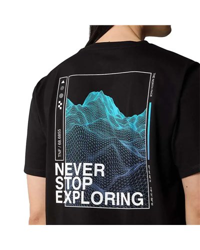 The North Face Foundation Graphic FlashDry Maglia Maniche Corte Uomo, TNF Black/Optic Blue