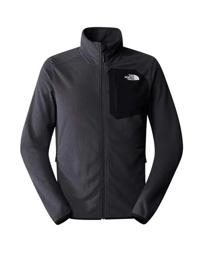 The North Face Experit Grid Men's Full-Zip Fleece, Asphalt Grey/TNF Black