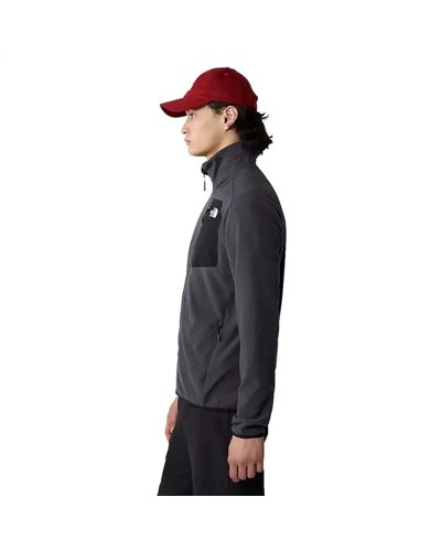 The North Face Experit Grid Pile Uomo Full Zip, Asphalt Grey/TNF Black