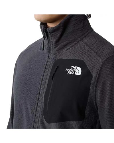 The North Face Experit Grid Pile Uomo Full Zip, Asphalt Grey/TNF Black