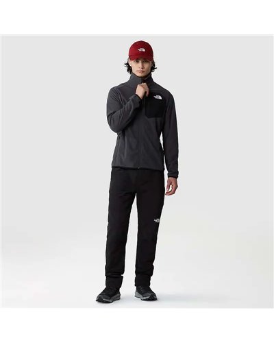 The North Face Experit Grid Men's Full-Zip Fleece, Asphalt Grey/TNF Black