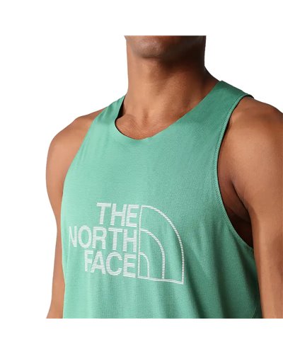 The North Face Summit High Trail Men's Running Tank Top, Deep Grass Green