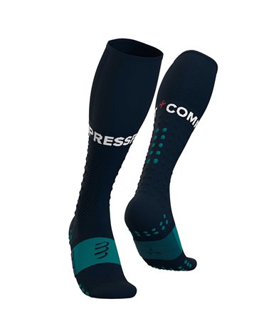 Compressport Full Socks Run Calze a Compressione, Blu