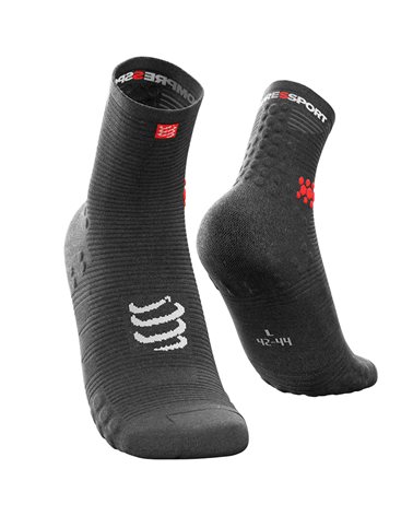 Compressport Pro Racing Socks V3.0 Run High Calze a Compressione, Nero