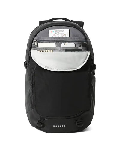 The North Face Router Backpack 40 Liters 13" Laptop Compatible, TNF Black/TNF Black