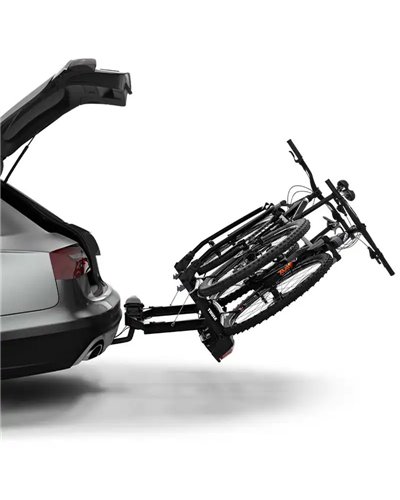 Thule VeloSpace XT 2 938 13 Pin Plug Towbar Bike Rack, Black/Aluminium (2 Bikes)