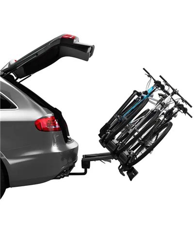 Thule Velocompact 3 926 13 Poli Portabici Posteriore Gancio Traino, Alluminio/Nero (3 Bici)