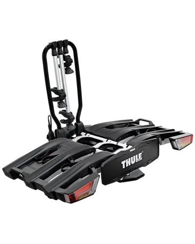 Thule Easyfold XT 3 934 13 Pin Plug Foldable Towbar Bike Rack, Aluminum/Black (3 Bikes)