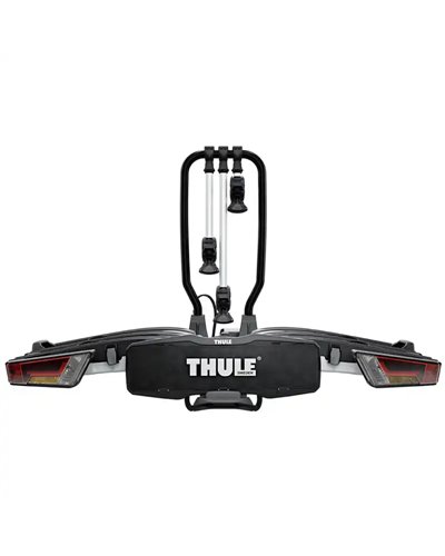 Thule Easyfold XT 3 934 13 Poli Portabici Posteriore Richiudibile Gancio Traino, Alluminio/Nero (3 Bici)