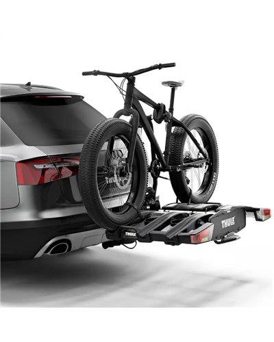 Thule Easyfold XT 3 934 13 Poli Portabici Posteriore Richiudibile Gancio Traino, Alluminio/Nero (3 Bici)