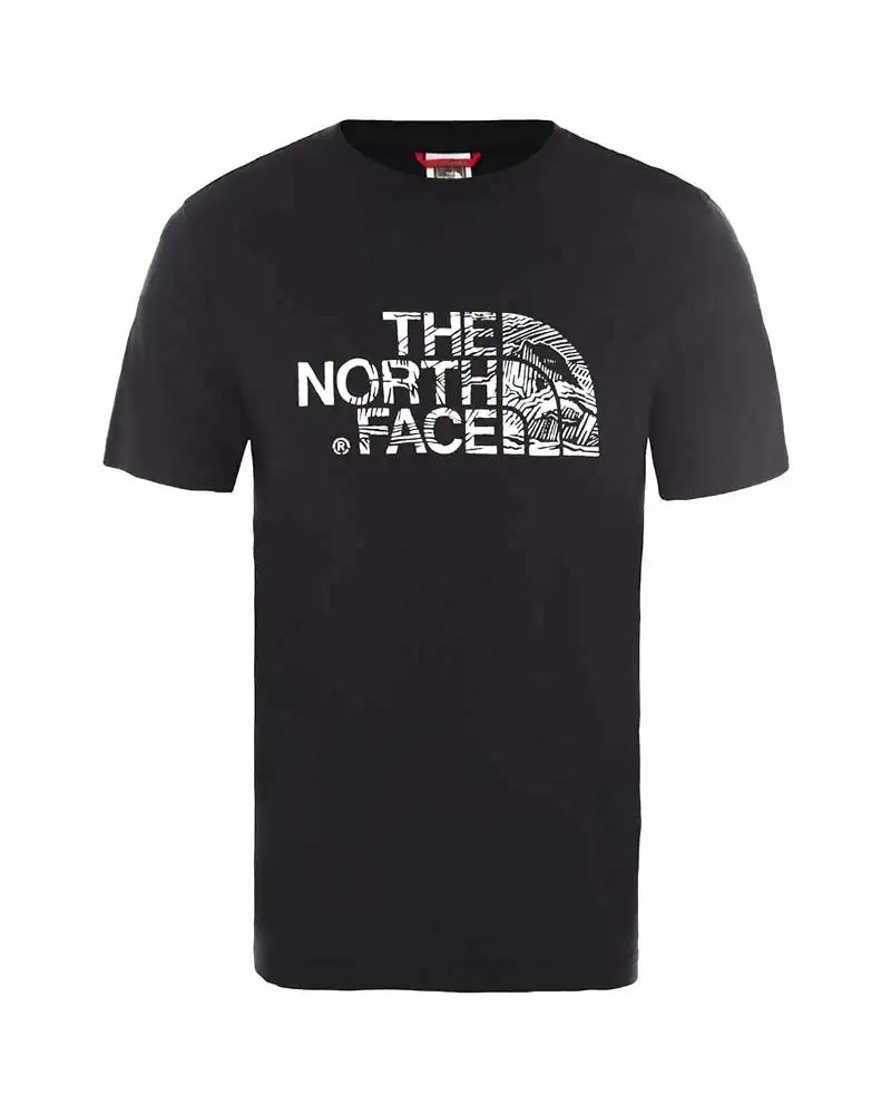 The North Face Woodcut Dome T-Shirt Uomo, TNF Black