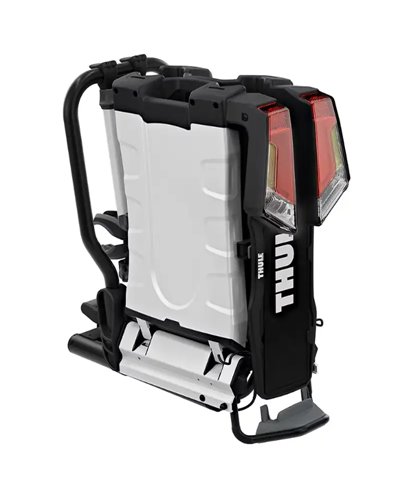 Thule Easyfold XT 2 F 13 Poli Portabici Posteriore Richiudibile Gancio Traino Fix4Bike 9655, Alluminio (2 Bici)