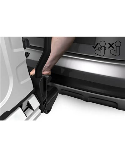 Thule Easyfold XT 2 F 13 Poli Portabici Posteriore Richiudibile Gancio Traino Fix4Bike 9655, Alluminio (2 Bici)