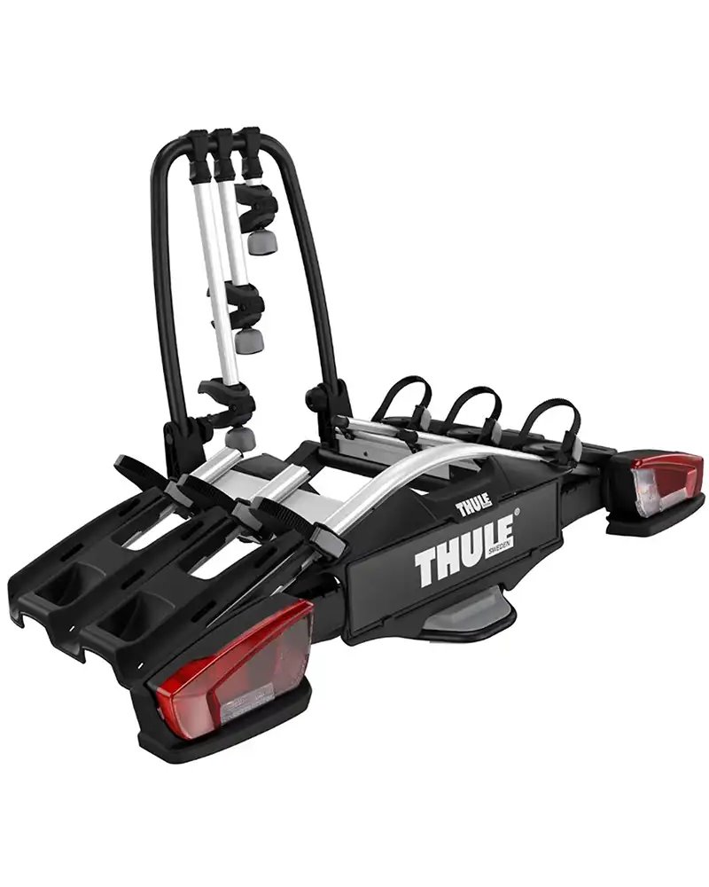 Thule Velocompact 3 F 13-pin Towbar Bike Rack Fix4Bike 9615, Black/Aluminum (3 Bikes)