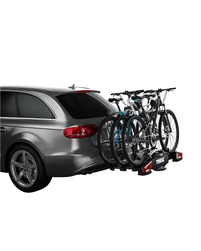 Thule Velocompact 3 F 13-pin Towbar Bike Rack Fix4Bike 9615, Black/Aluminum (3 Bikes)