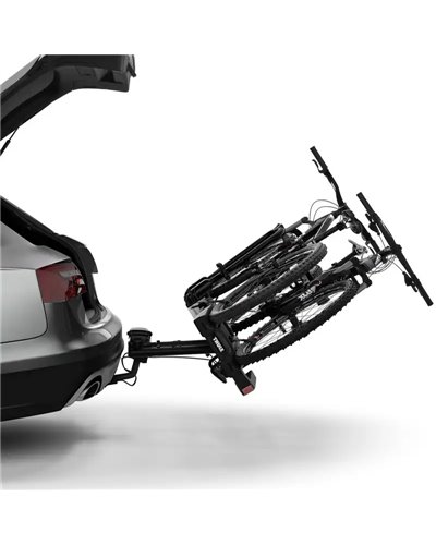 Thule Easyfold XT 2 933 13 Pin Plug Foldable Towbar Bike Rack, Black (2 Bikes)