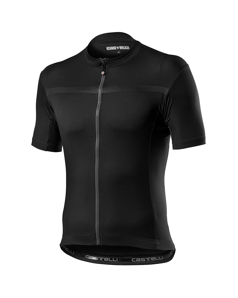 Castelli Classifica Men's Full Zip Short Sleeve Cycling Jersey, Light Black