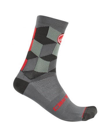 Castelli Unlimited 15 Cycling Socks, Forest Gray