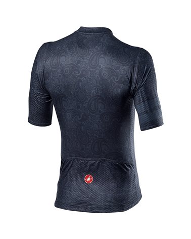 Castelli Maison Men's Full Zip Short Sleeve Cycling Jersey, Dark Steel Blue