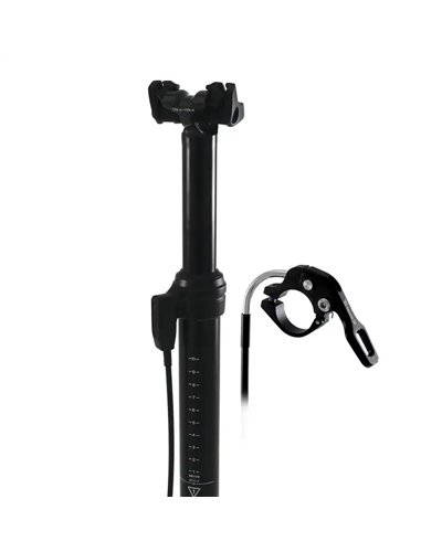 TranzX Dropper Seatpost 27, 2X400mm, Travel 105mm, External Cable Routing Black.