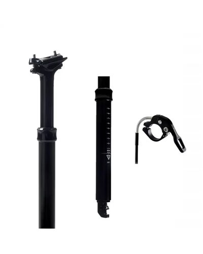 TranzX Telescopic Seatpost 30, 9X400mm, Travel 50mm, Internal Cable. Black.