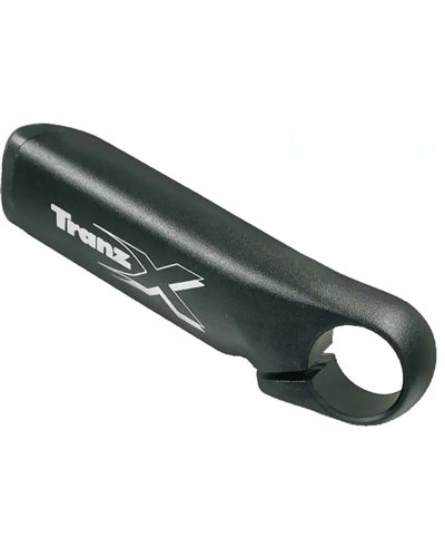 TranzX Pair Of Bar-Ends 3D, Alloy 6061 Monobloc, Ergonomic Plug, Black