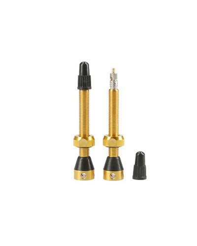Tubolight Tubeless Valve 50mm, Gold (Pair)