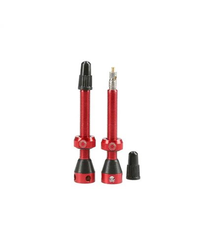 Tubolight Tubeless Valve 50mm, Red (Pair)