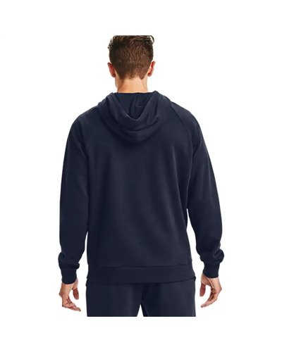 Under Armour UA Rival Big Logo Fleece Men's Hoodie, Midnight Navy/Onyx White