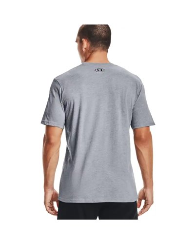 Under Armour Sportstyle Left Chest Men's Short Sleeve Tee, Steel Light Heather/Black